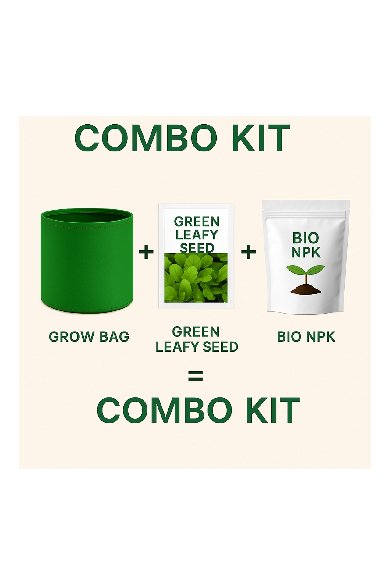 Green leafy growing kit